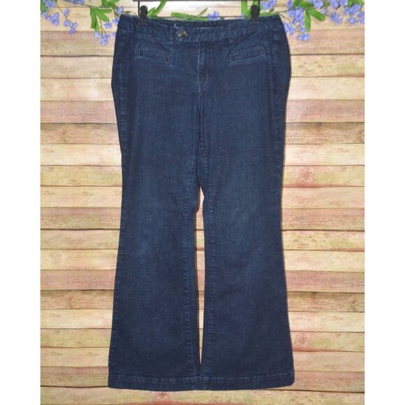 Lane Bryant Flare Dress Jeans Size 14 Women Slimming Fit Genius Flex Magic - Picture 1 of 10